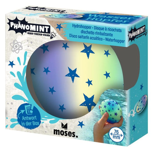 PhänoMINT Wasserhüpfer von Moses, kleines Kunststoff-Gerät zum Hüpfen auf Wasseroberflächen