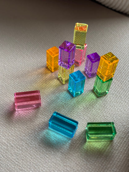 Bauspiel - Lichtbauquader Pastell 12 Teile