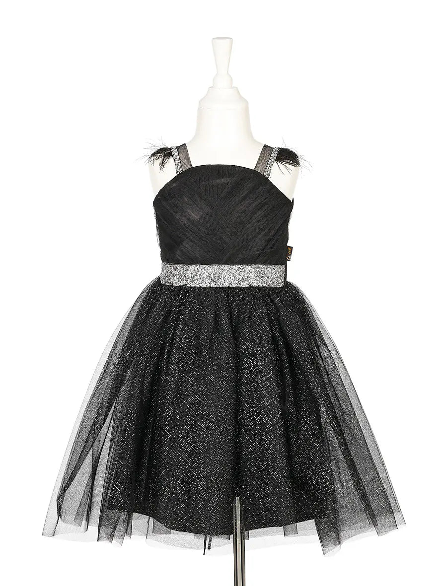 Souza Kostüm-Kleid Julietta auf Schaufensterpuppe, schwarzer Tüllrock mit Glitter-Gürtel