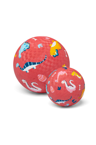 Weicher Spielball Dino in Rot von Little L mit strukturierter Oberfläche