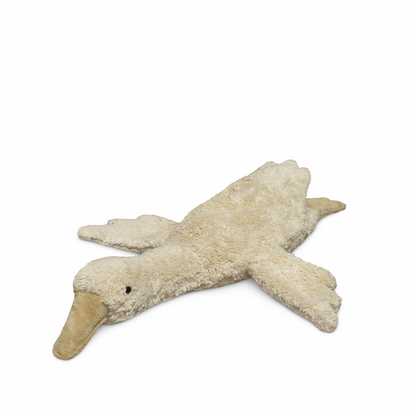 Bio Kuscheltier Wärmekissen Gans in Beige von Senger Naturwelt mit Dinkelspelz-Füllung