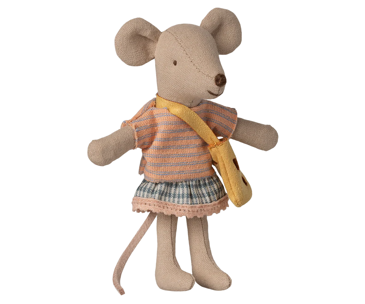 Maileg - Kleine Schwester Maus mit Tasche