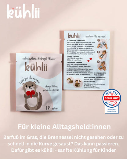 pieksmichnicht - kühlii Selbstkühlende Hydrogelpflaster, 5er Set