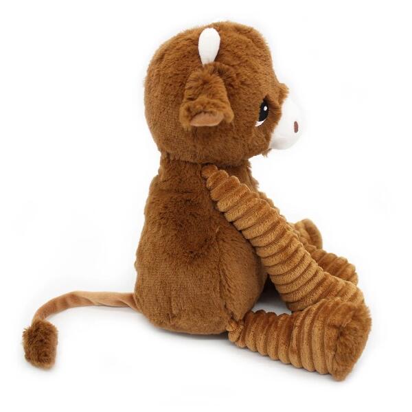 Weiches Kuscheltier-Duo Mama und Baby Kuh in Braun von Les Déglingos, 25 cm