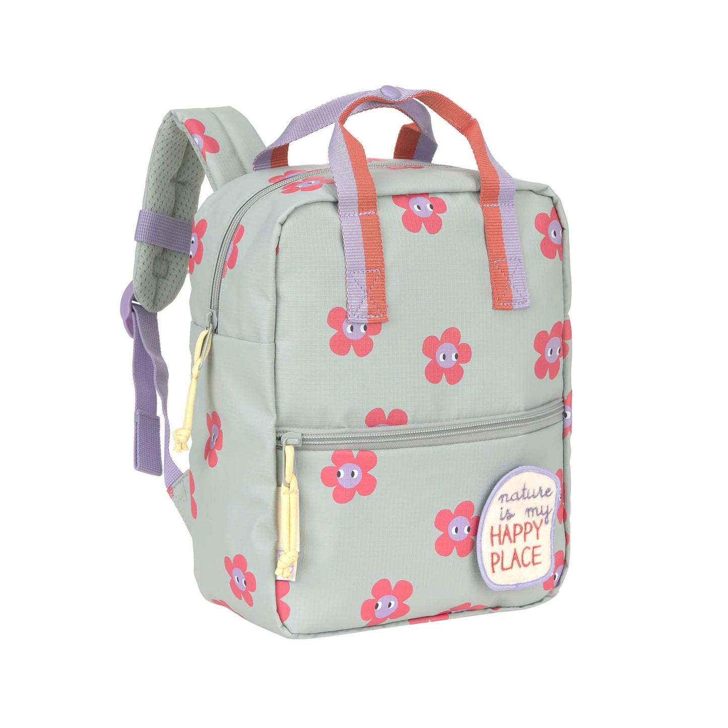 Lässig - Kindergartenrucksack Square 7L - Happy Trails, Blume