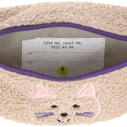 Lässig Bauchtasche Tiny Team Katze in Grau mit gesticktem Katzenmotiv