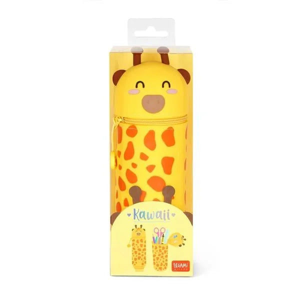 Legami - 2-in-1-Federmäppchen aus Silikon - Kawaii - Giraffe