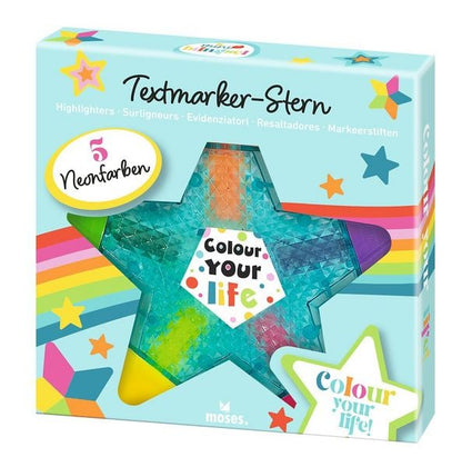 Moses - Mini-Bringsel Textmarker Stern oder Blume - verschiedene Designs