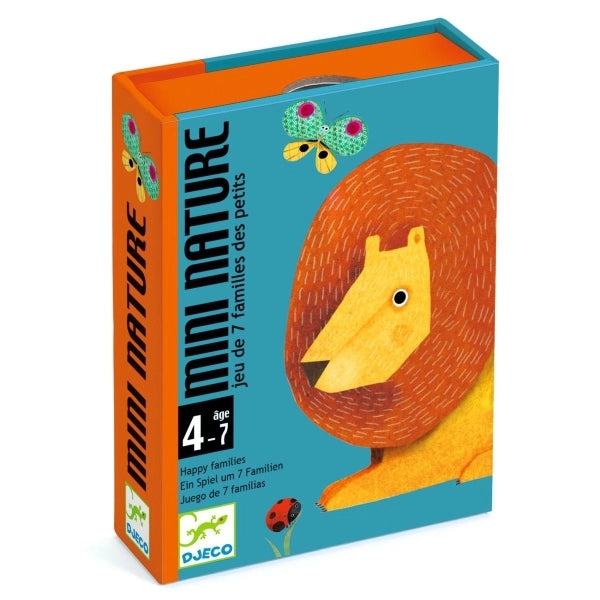 Djeco Mini Nature Kartenspiel mit farbigen Natur-Illustrationen in kompakter Spielgröße