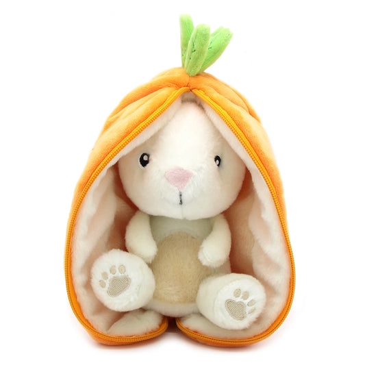 Les Déglingos - FLIPETZ - Plüsch Gadget der Hase in Karotte - grau orange 20cm