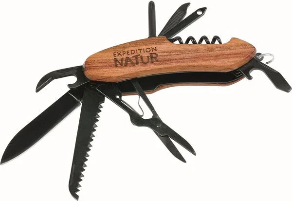 Taschenmesser Expedition Natur von Moses mit robustem Holzgriff und Edelstahl-Klinge