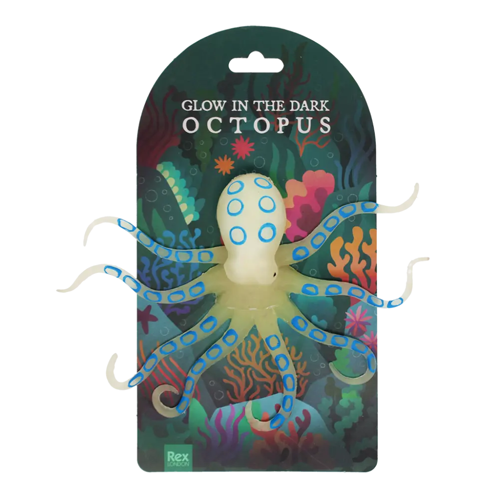 Leuchtender Kunststoff-Oktopus mit acht Tentakeln und freundlichem Gesicht von Rex London