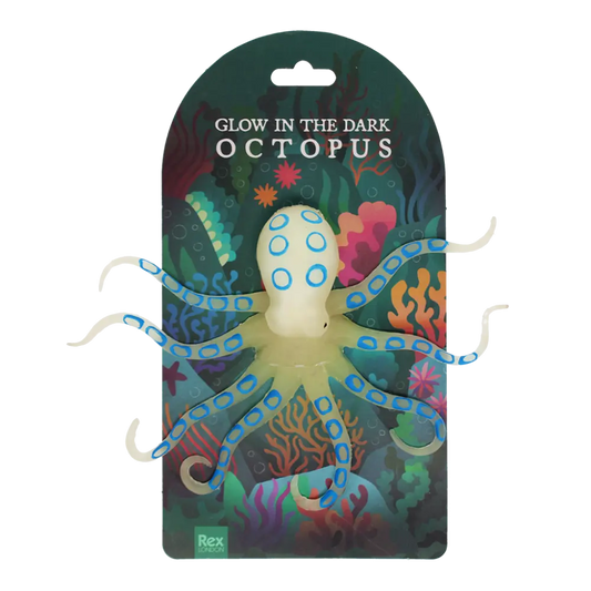 Leuchtender Kunststoff-Oktopus mit acht Tentakeln und freundlichem Gesicht von Rex London