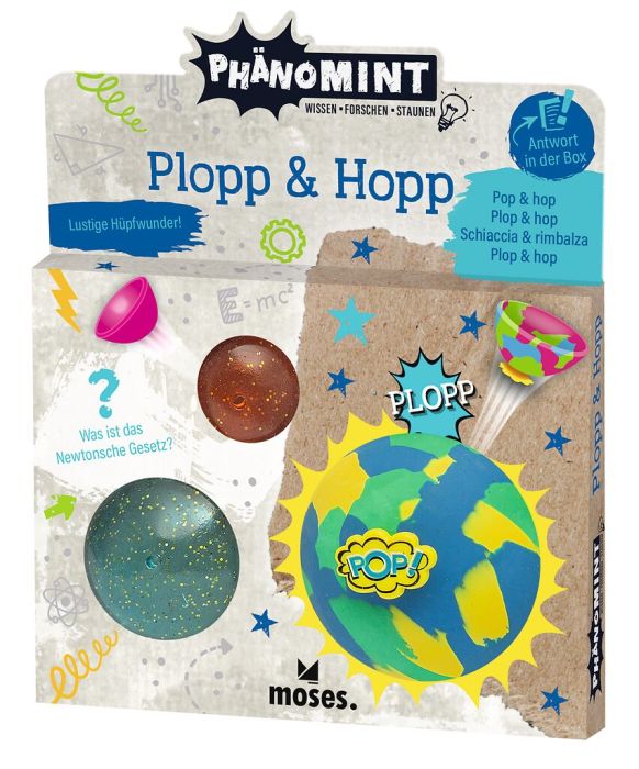 Springendes Gummielement PhänoMINT Plopp & Hopp von Moses zum Umstülpen