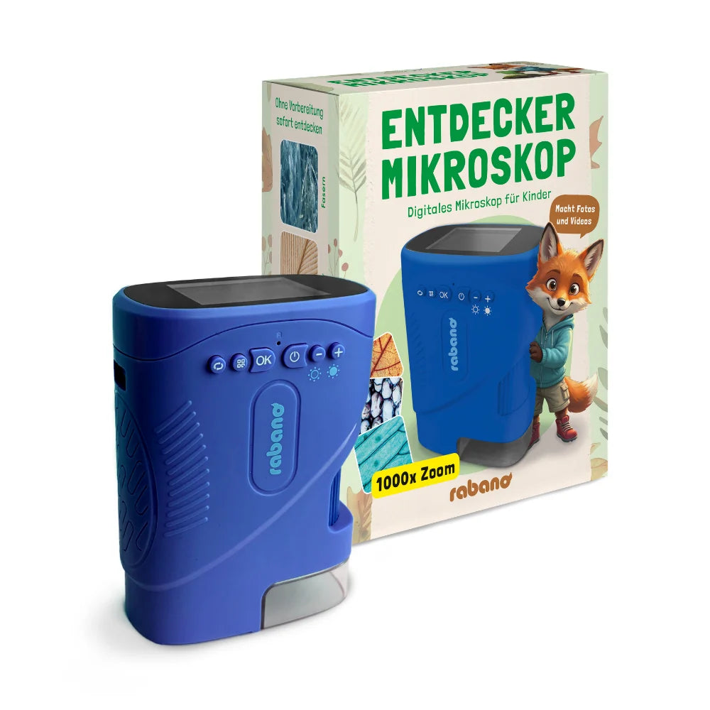 Rabano - Elektronisches Entdecker Mikroskop für Kinder - blau