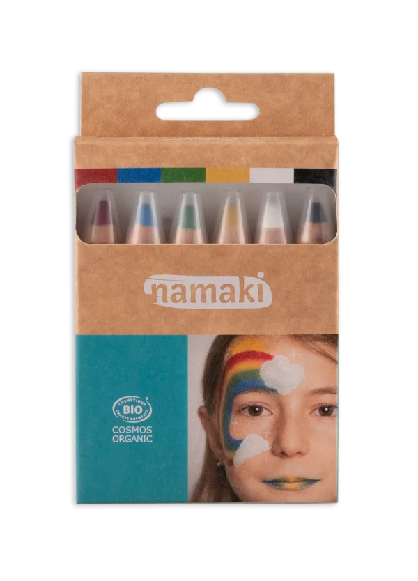 Namaki - Kinder Schminkstifte Regenbogen 6 Farben