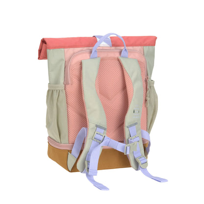 Kindergartenrucksack Rolltop 9-11L Sunny Explorer von Lässig in Rosa mit Tiermuster