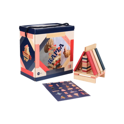 KAPLA - 120er BOX - ROT, ROSA, DUNKELBLAU