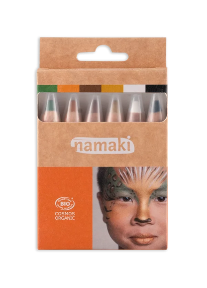 Namaki - Kinder Schminkstifte Wilde Tiere 6 Farben