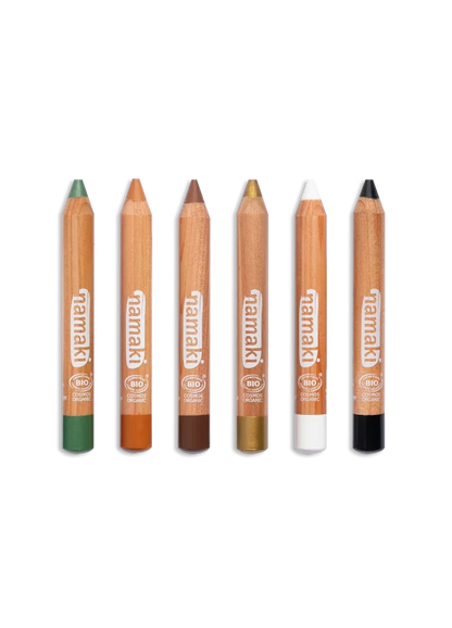 Namaki - Kinder Schminkstifte Wilde Tiere 6 Farben