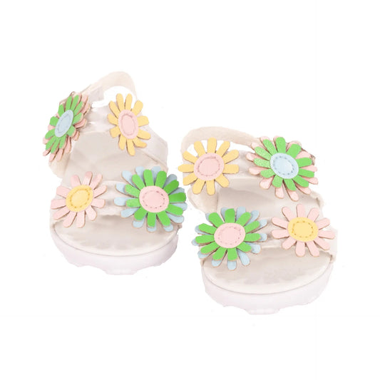 Götz - Sandalen Blumen - Puppenkleidung Gr. M, XL