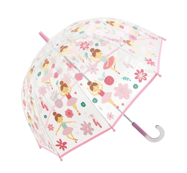Kinderregenschirm Little L Ballerina mit farbenfrohem Ballerina-Design und stabilem Griff
