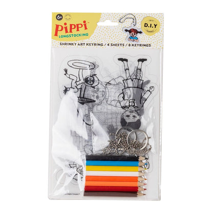 Micki - Pippi Langstrumpf - Schrumpffolien Schlüsselanhänger - Bastelset