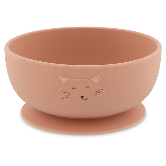 Silikon-Schüssel Mrs. Cat von Trixie mit Saugnapf in Grau und Rosa
