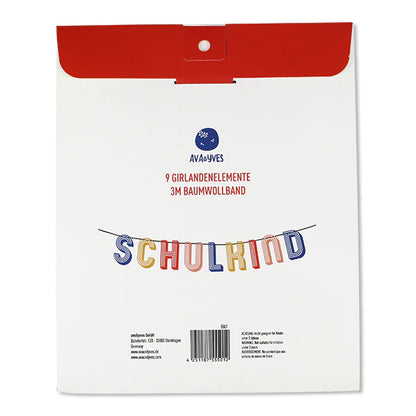 Ava & Yves - Girlande Streifen – Schulkind