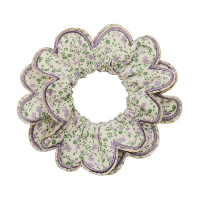 Haargummi Mimi & Lula mit gewellten Kanten und farbigem Blumenmuster