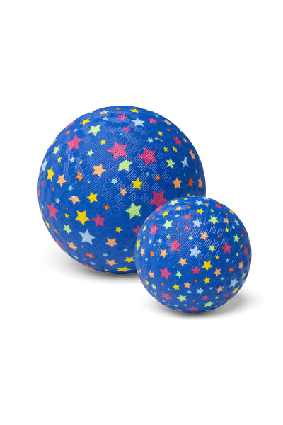 Weicher Ball Little L in Blau mit Sternschnuppen-Motiv für Kleinkinder