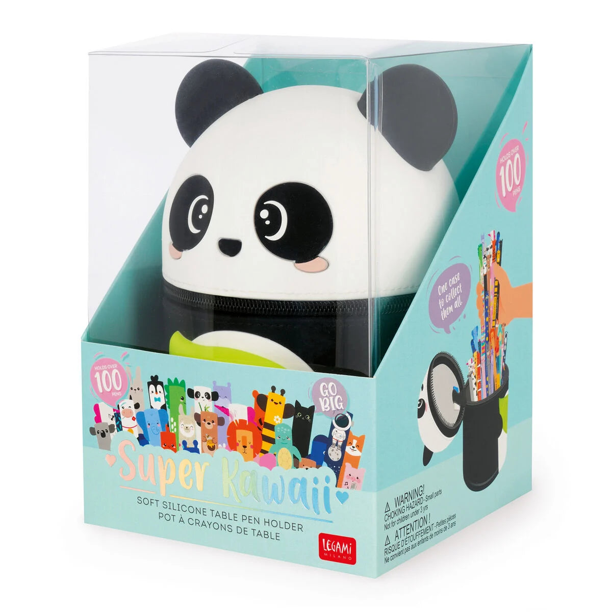 Tischstiftehalter Super Kawaii Panda von Legami mit süßem Pandagesicht