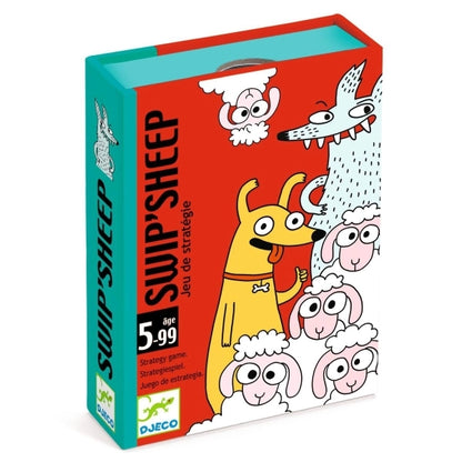Kartenspiel Swip'Sheep von Djeco mit bunten Schafmotiven und Farbmustern