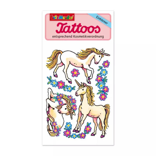 Glitzernde Einhorn-Tattoos von Lutz Mauder zum Aufkleben auf Haut