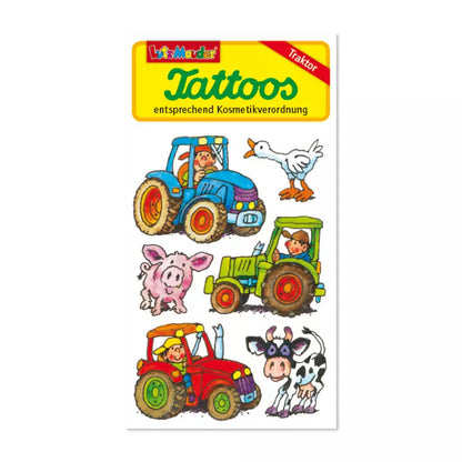 Tattoo-Sticker Traktor von Lutz Mauder mit bunten Traktor-Motiven zum Aufkleben