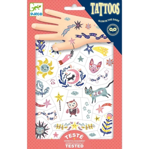 Temporäre Tattoos Djeco Sweet dreams mit Mond-, Stern- und Wolk-Motiven