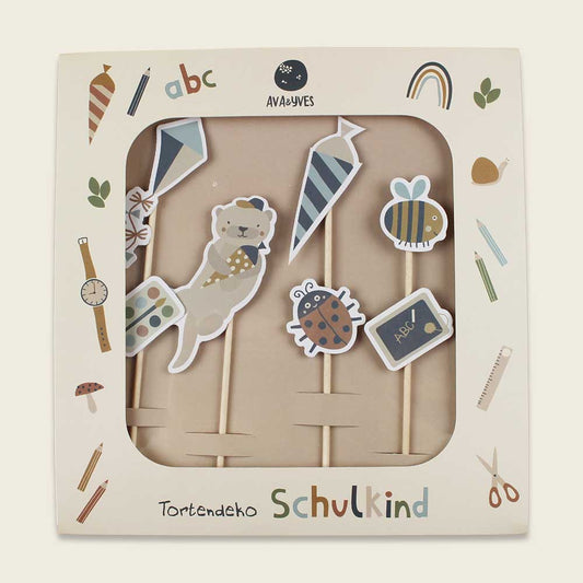 Ava & Yves - Cake Topper Nature Kids – Schulkind