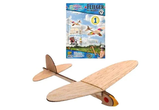 Corvus - Kids at work - Flieger aus Balsaholz mit Gummischleuder Typ 1