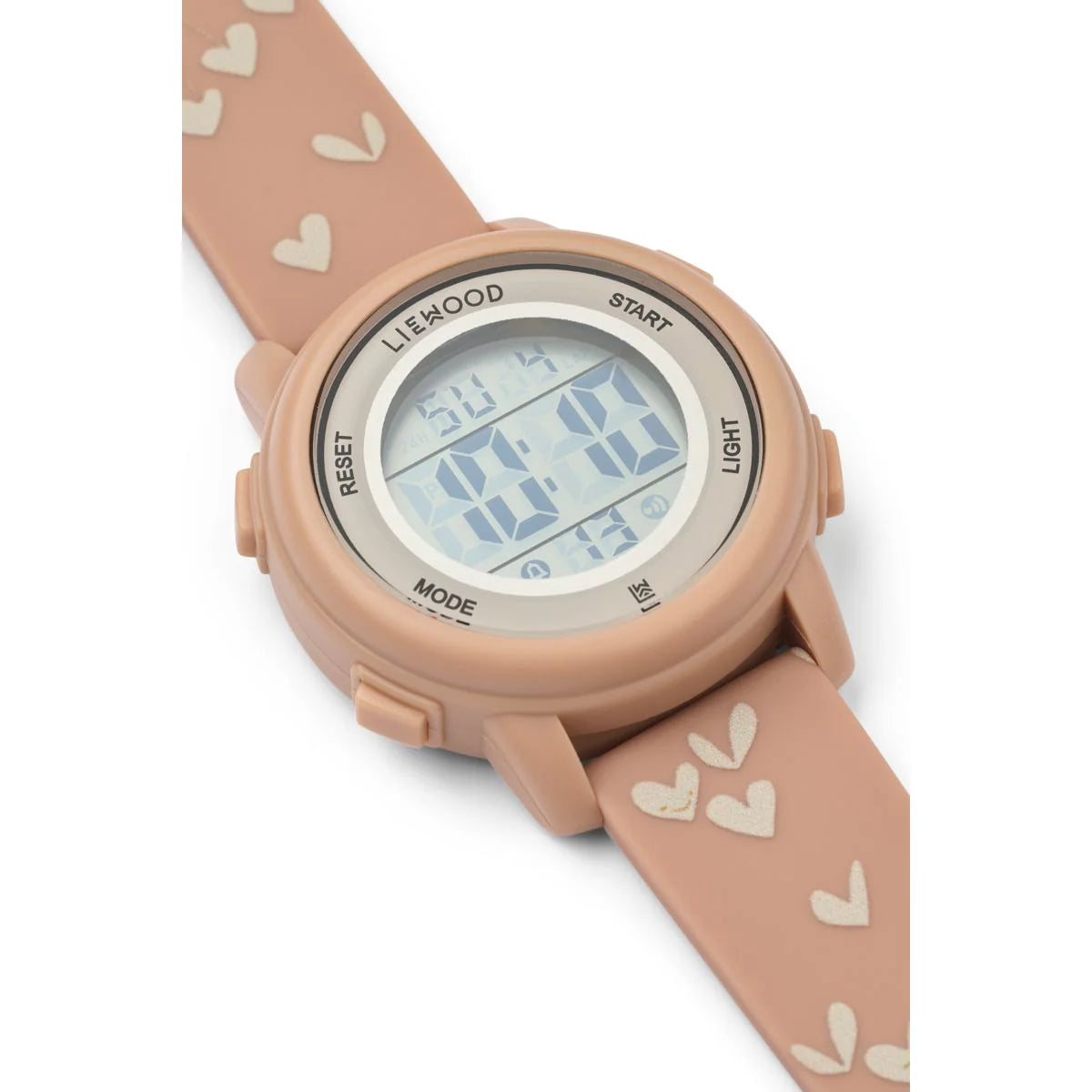 Liewood SUSSI Armbanduhr Sweethearts in Pale Tuscany mit herzförmigen Motiven