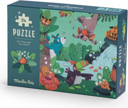 Moulin Roty - Leuchtpuzzle Wasserfall - 24 Teile