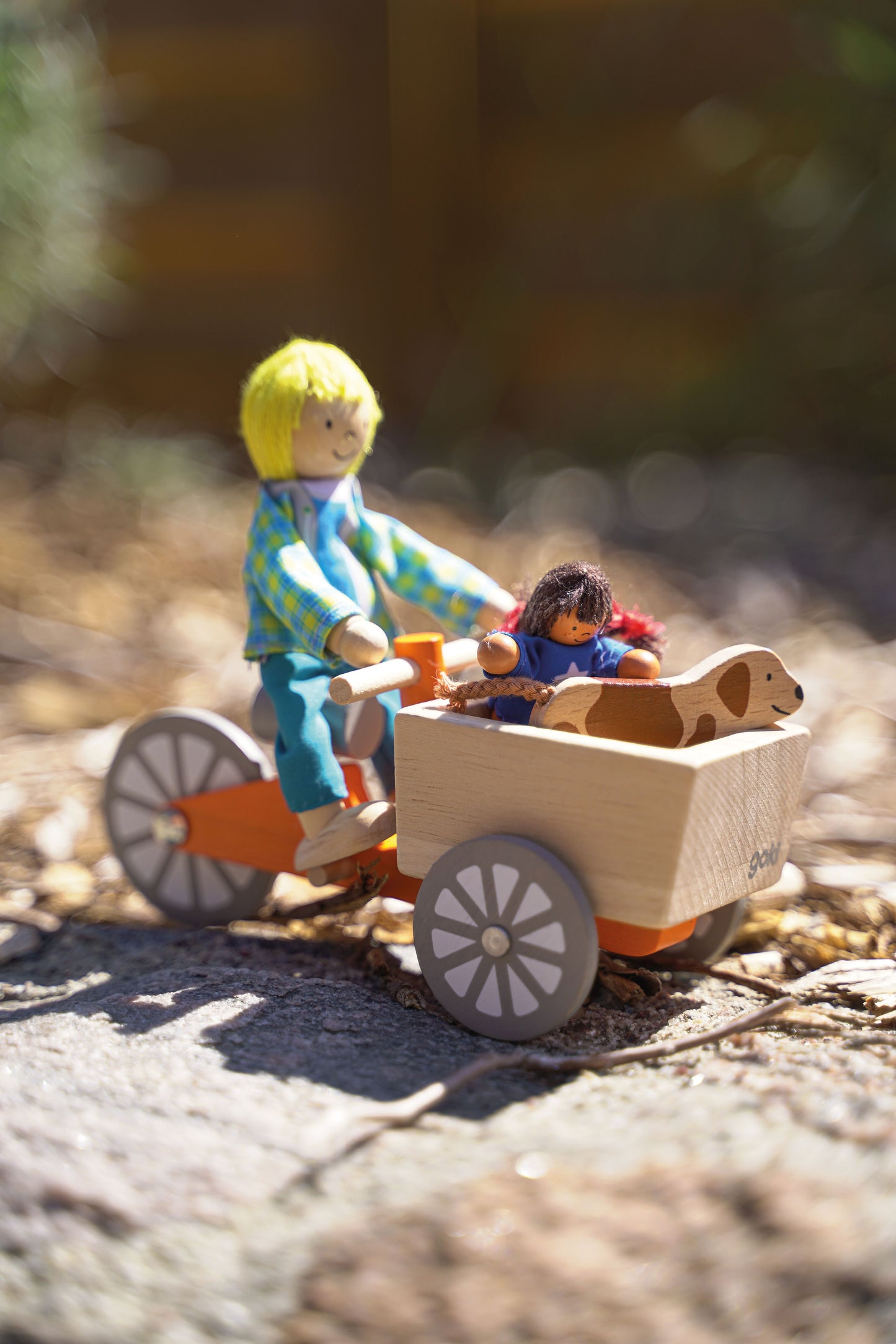 Goki - Lastenfarhrrad mit 2 Biegepuppen und Hund Bild 6