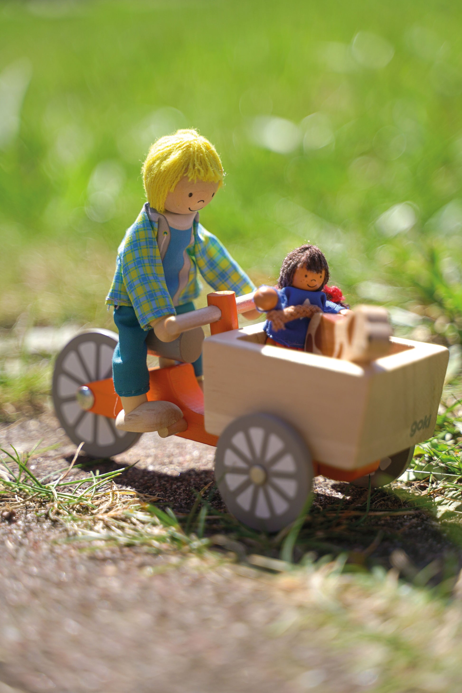 Goki - Lastenfarhrrad mit 2 Biegepuppen und Hund Bild 8