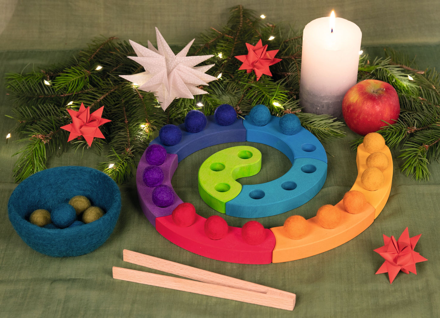 Goki - Farbsortierspiel und Adventsspirale Bild 9