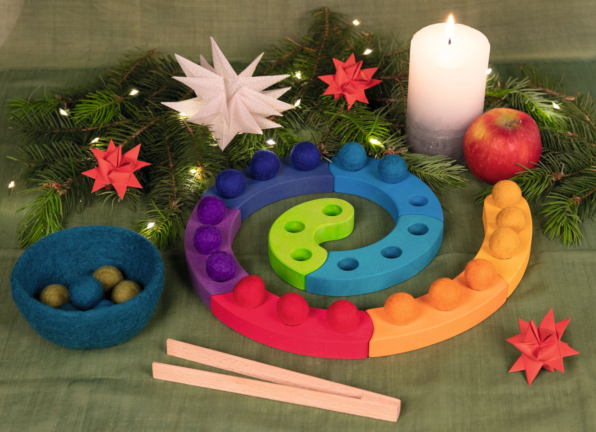 Goki - Farbsortierspiel und Adventsspirale Bild 9