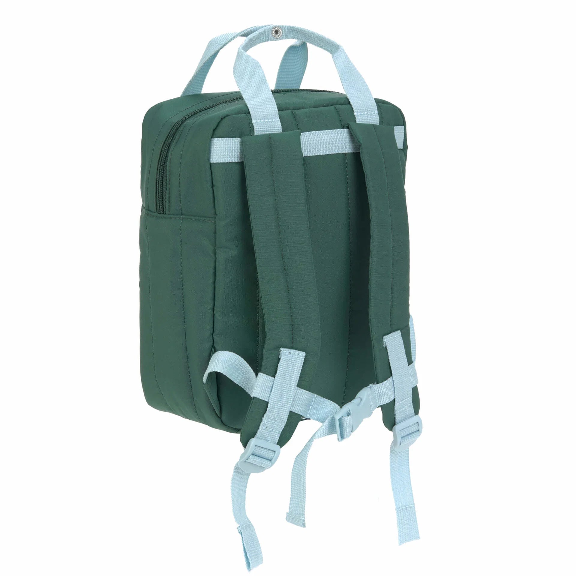 Kindergartenrucksack Lässig Square 7L Little Gang in Zitronengelb und Dunkelgrün mit gepolsterten Schultergurten