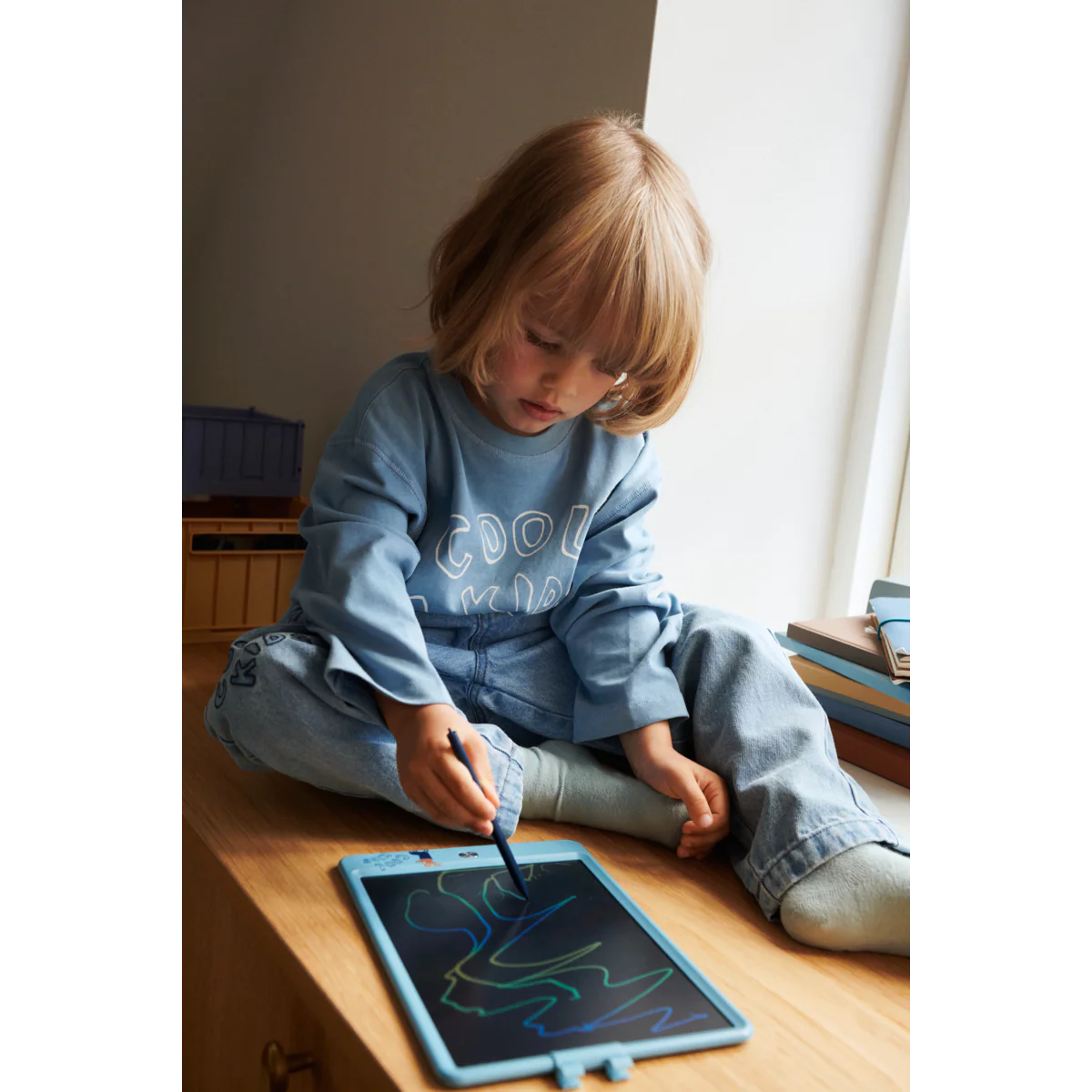 Liewood - ZORA Lcd-Zeichentafel Tiger -  Beach blue